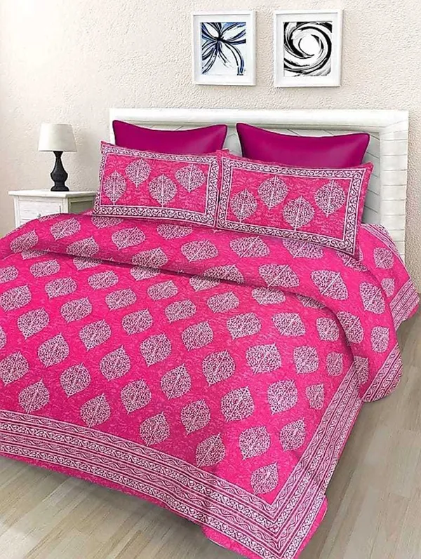 Jaipuri_Prints_Cotton_Double_Bedsheet_(Pink)